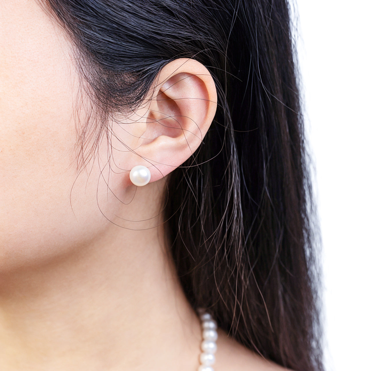 7-8MM AAAA+ Round Freshwater Cultured Pearl Necklace Set Includes Stunning Bracelet and Stud Earrings Jewelry for Women