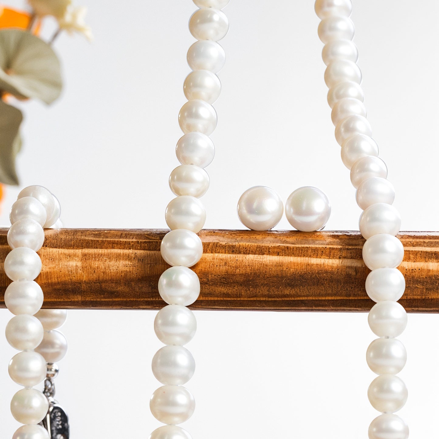 7-8MM AAAA+ Round Freshwater Cultured Pearl Necklace Set Includes Stunning Bracelet and Stud Earrings Jewelry for Women