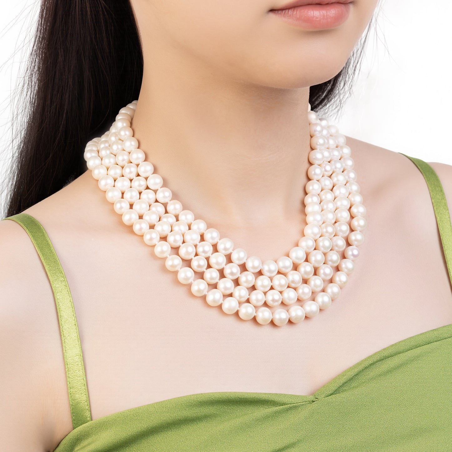 Real Pearl Necklace for Women - Freshwater Cultured Pearl - 9-10mm AAAA+ Grade Natural Real Pearls Jewelry Gift with Sterling Silver Clasp