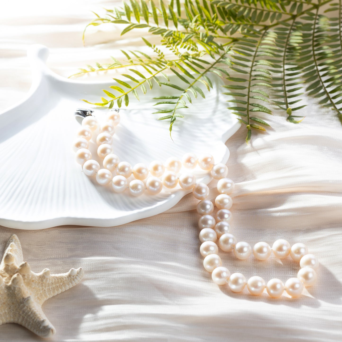 Real Pearl Necklace for Women - Freshwater Cultured Pearl - 9-10mm AAAA+ Grade Natural Real Pearls Jewelry Gift with Sterling Silver Clasp