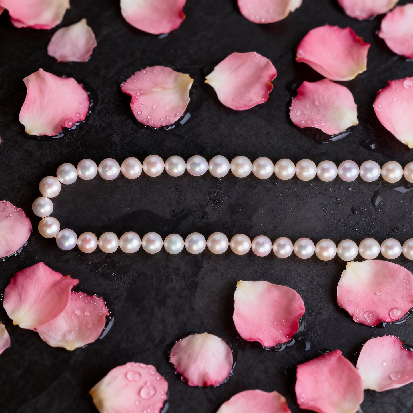 Freshwater Cultured Pearl Necklace for Women - 6-7mm AAAA+ Round Natural Real Pearls Jewelry Gift with 18K Gold Clasp